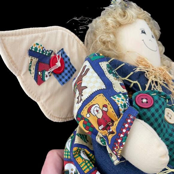 Tb Trading Country Angel Rag Doll Bean Bottom Shelf Sitter Farm Rustic Primitive - Picture 11 of 16